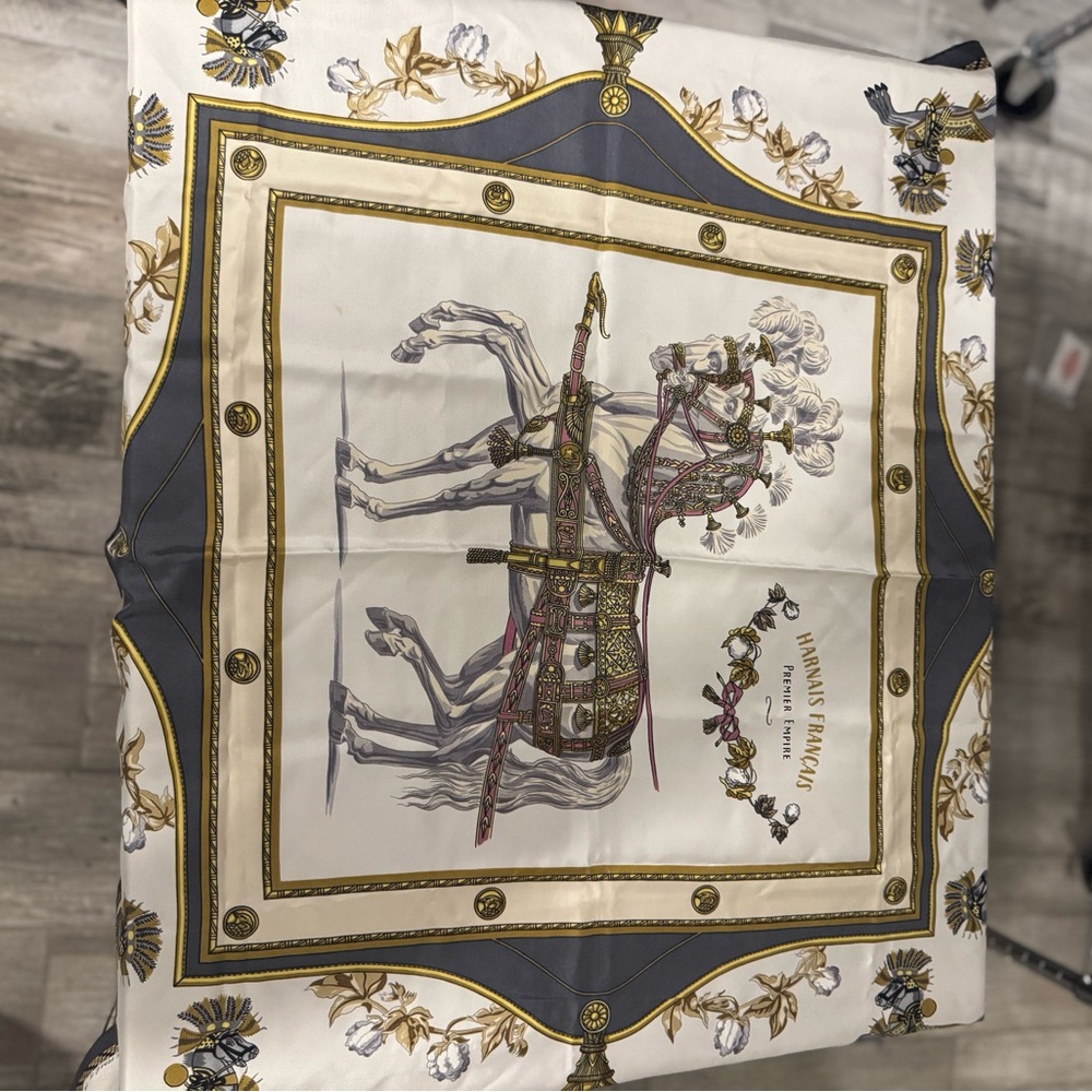 Hermès 90 Harnais Français Silk Scarf - Picture 2 of 3